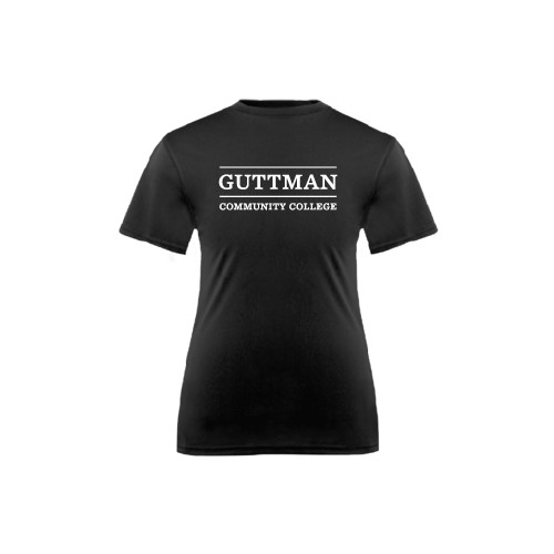 Community College Youth Performance Black Tee-Guttman Community College Word Mark