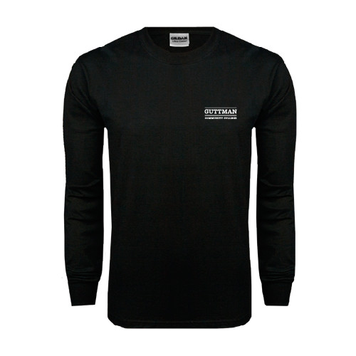 Community College Black Long Sleeve T Shirt-Guttman Community College Word Mark