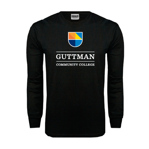 Community College Black Long Sleeve T Shirt-Guttman Community College w/ Shield