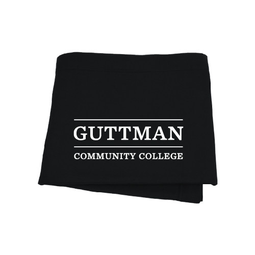 Community College Black Sweatshirt Blanket-Guttman Community College Word Mark