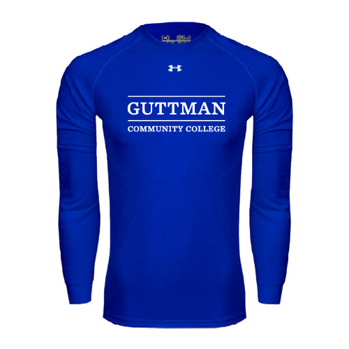 Community College Under Armour Royal Long Sleeve Tech Tee-Guttman Community College Word Mark