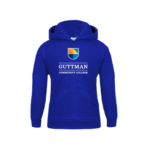 Community College Youth Royal Fleece Hoodie-Guttman Community College w/ Shield