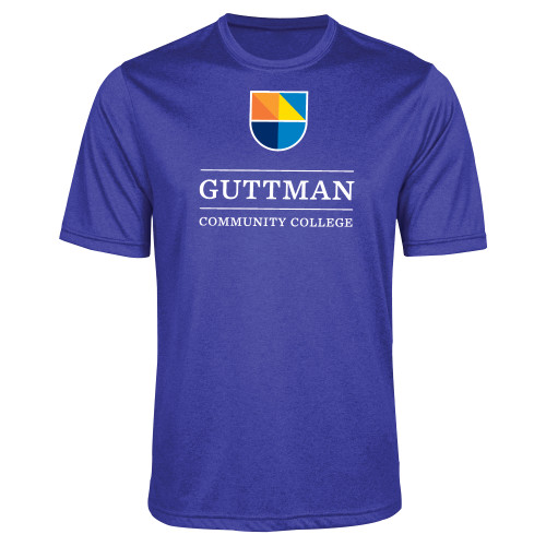 Community College Royal Heather Performance Contender Tee-Guttman Community College w/ Shield