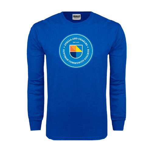 Community College Royal Long Sleeve T Shirt-Circle Logo