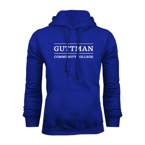 Community College Royal Fleece Hoodie-Guttman Community College Word Mark