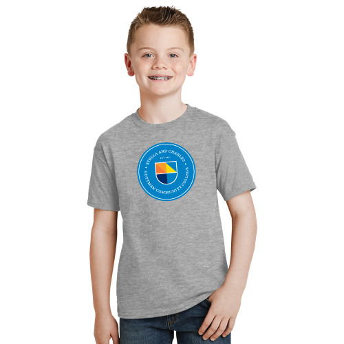 Youth Grey T-Shirt-Circle Logo