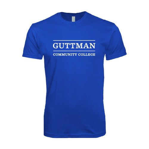 Community College Next Level Royal SoftStyle T Shirt-Guttman Community College Word Mark