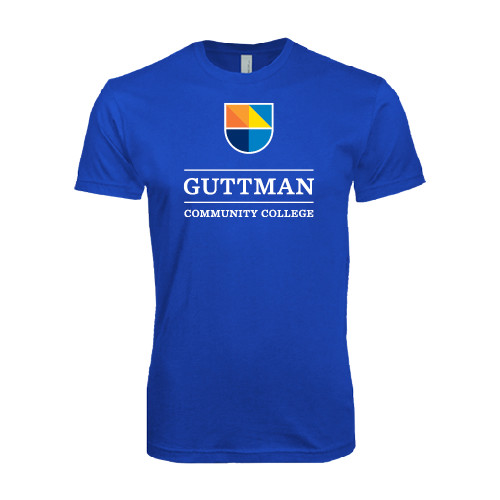 Community College Next Level Royal SoftStyle T Shirt-Guttman Community College w/ Shield