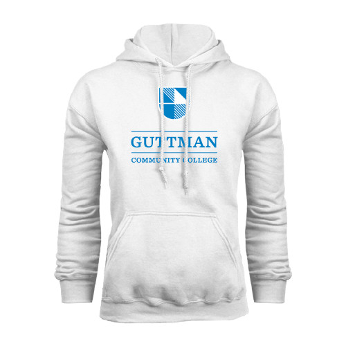 Guttman Youth Grey Fleece Hood Guttman Community College Striped Shield