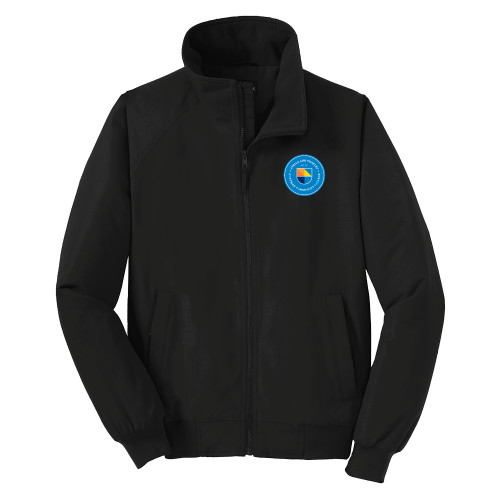 Community College Black Charger Jacket-Circle Logo