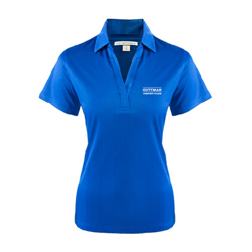 Community College Womens Royal Performance Fine Jacquard Polo-Guttman Community College Word Mark