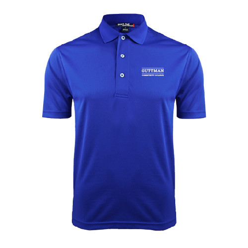 Community College Royal Dry Mesh Polo-Guttman Community College Word Mark