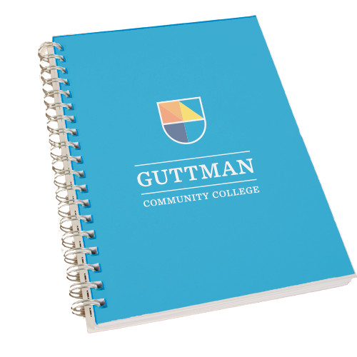 Community College Clear 7 x 10 Spiral Journal Notebook-Guttman Community College w/ Shield