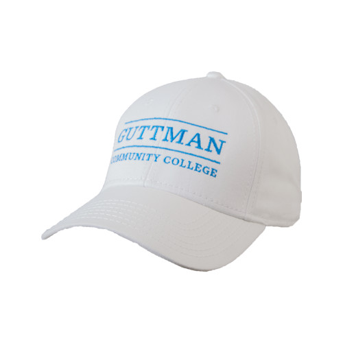 Community College White Structured Adjustable Pro Style Hat-Guttman Community College Word Mark