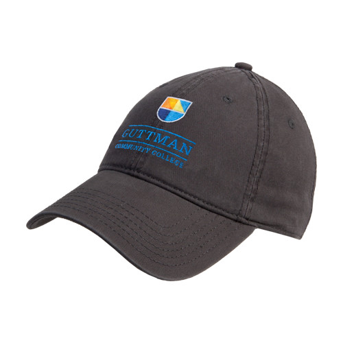 Community College Charcoal Unstructured Adjustable Low Profile Hat-Guttman Community College w/ Shield