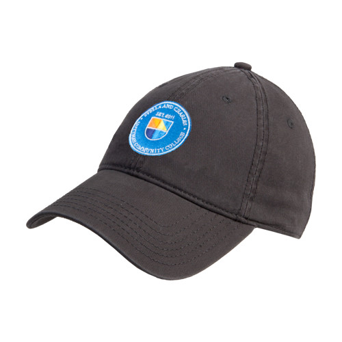 Community College Charcoal Unstructured Adjustable Low Profile Hat-Circle Logo