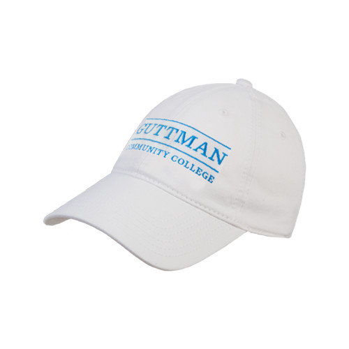 Community College White Unstructured Adjustable Low Profile Hat-Guttman Community College Word Mark
