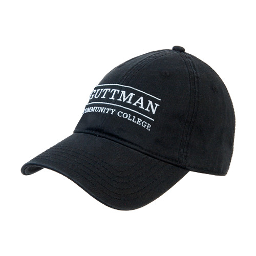 Community College Black Unstructured Adjustable Low Profile Hat-Guttman Community College Word Mark