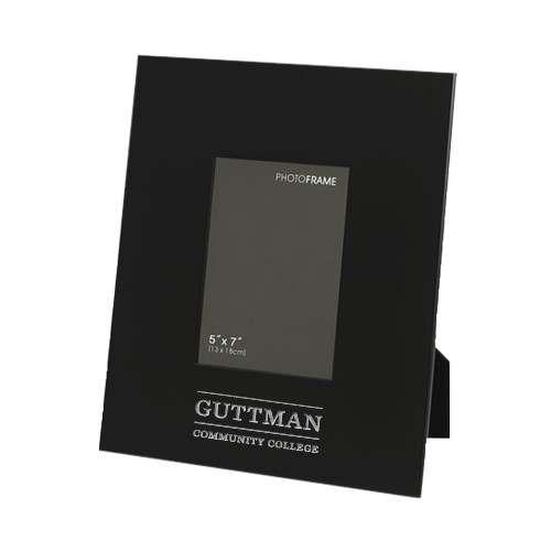 Community College Black Metal 5 x 7 Photo Frame-Guttman Community College Word Mark Engrave
