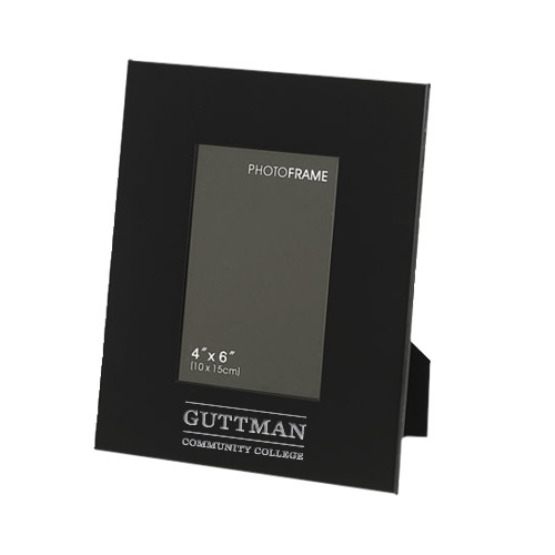 Community College Black Metal 4 x 6 Photo Frame-Guttman Community College Word Mark Engrave
