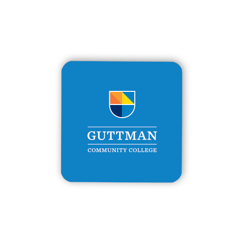 Community College Hardboard Coaster w/Cork Backing-Guttman Community College w/ Shield