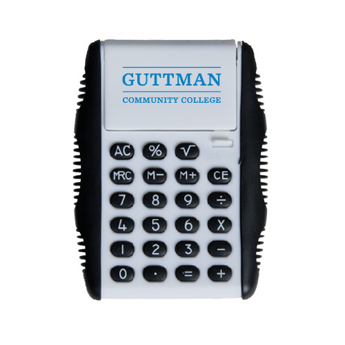 Community College White Flip Cover Calculator-Guttman Community College Word Mark
