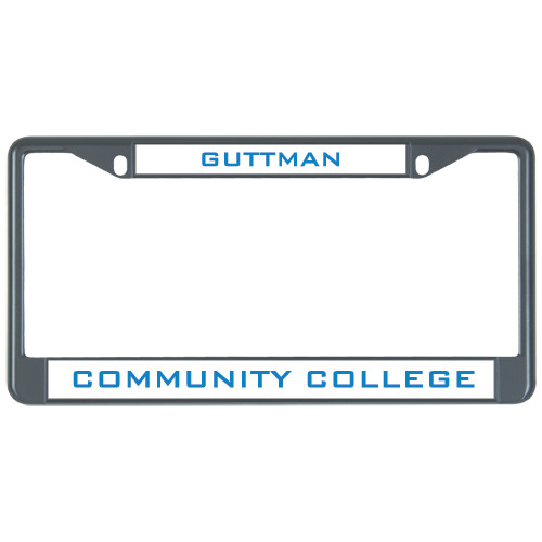Community College Metal License Plate Frame in Black-Guttman Community College