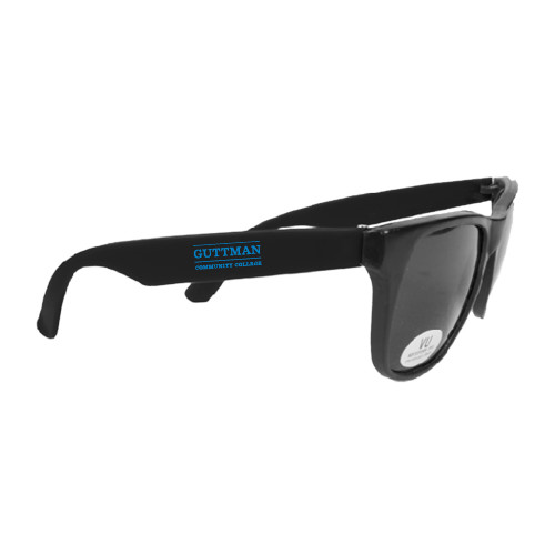Community College Black Sunglasses-Guttman Community College Word Mark