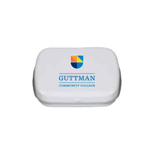 Community College White Rectangular Peppermint Tin-Guttman Community College w/ Shield