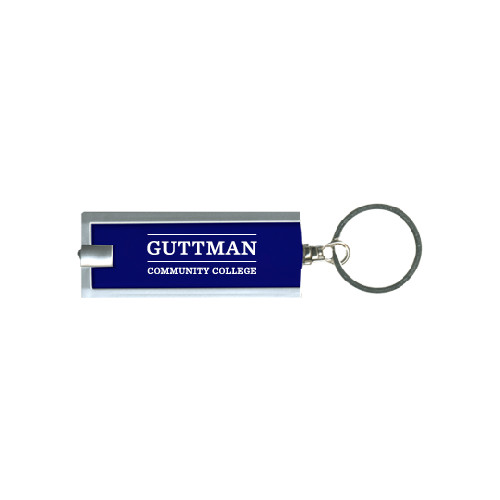 Community College Turbo Royal Flashlight Key Holder-Guttman Community College Word Mark