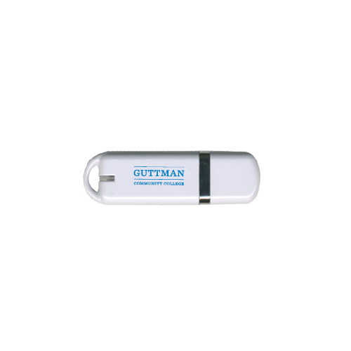 Community College USB White Pen Drive 4G-Guttman Community College Word Mark