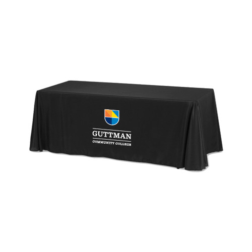 Community College Black 6 foot Table Throw-Guttman Community College w/ Shield