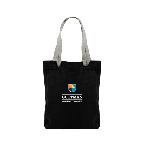 Community College Allie Black Canvas Tote-Guttman Community College w/ Shield