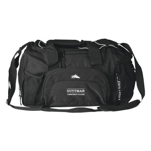 Community College High Sierra Black Switch Blade Duffel-Guttman Community College Word Mark