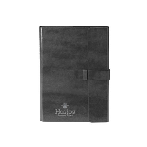 Community College Fabrizio Junior Black Portfolio w/Loop Closure-Hostos Community College w/Sun Stacked Engraved