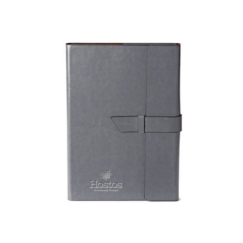 Community College Fabrizio Junior Grey Portfolio w/Loop Closure-Hostos Community College w/Sun Stacked Engraved