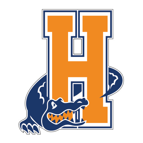 Community College Medium Decal-Hostos H w/Alligator, 8 inches tall