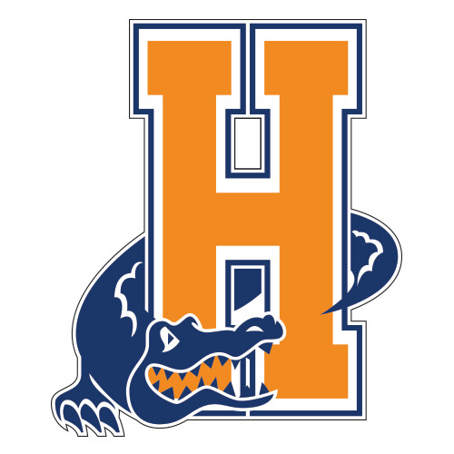 Community College Large Decal-Hostos H w/Alligator, 12 inches tall