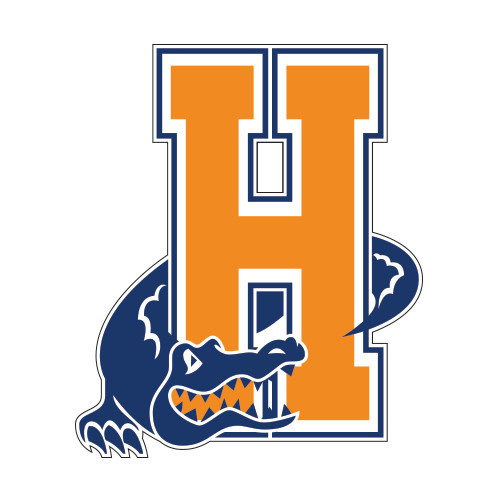 Community College Small Decal-Hostos H w/Alligator, 6 inches tall