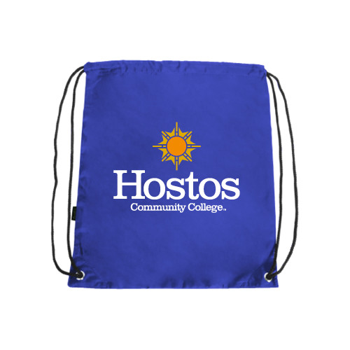 Community College Royal Drawstring Backpack-Hostos Community College w/Sun