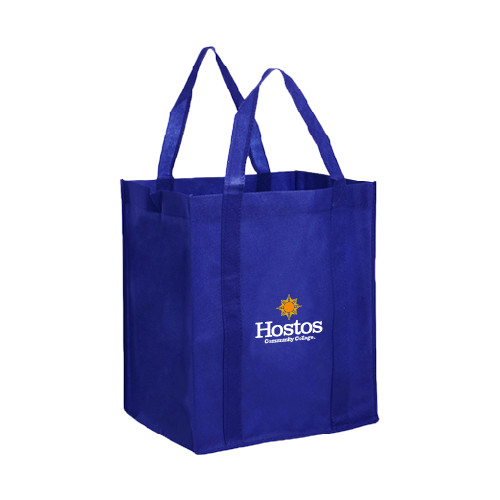 Community College Non Woven Royal Grocery Tote-Hostos Community College w/Sun
