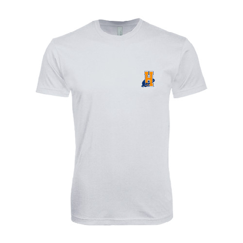 Community College Next Level White SoftStyle T Shirt-Hostos H w/Alligator
