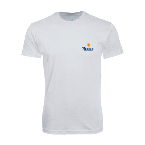 Community College Next Level White SoftStyle T Shirt-Hostos Community College w/Sun