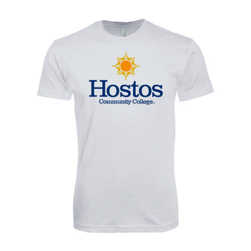 Community College Next Level White SoftStyle T Shirt-Hostos Community College w/Sun
