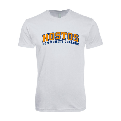 Community College Next Level White SoftStyle T Shirt-Hostos Community College Arch