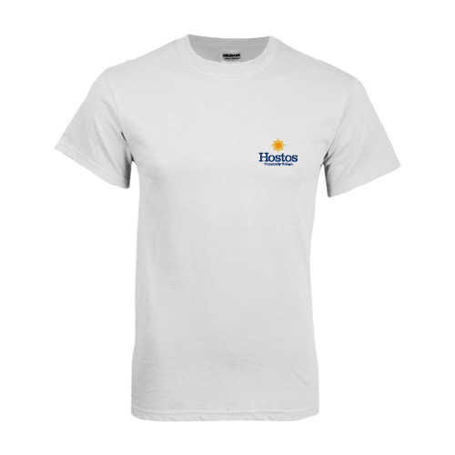 Community College White T Shirt-Hostos Community College w/Sun