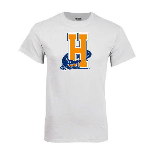 Community College White T Shirt-Hostos H w/Alligator