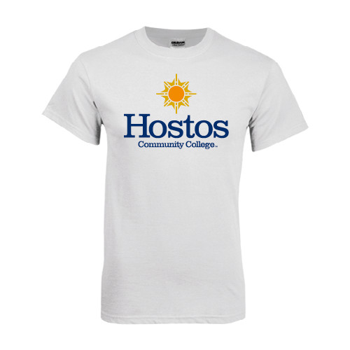 Community College White T Shirt-Hostos Community College w/Sun