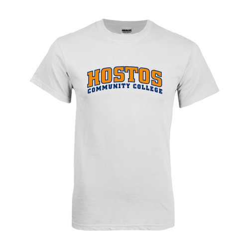Community College White T Shirt-Hostos Community College Arch