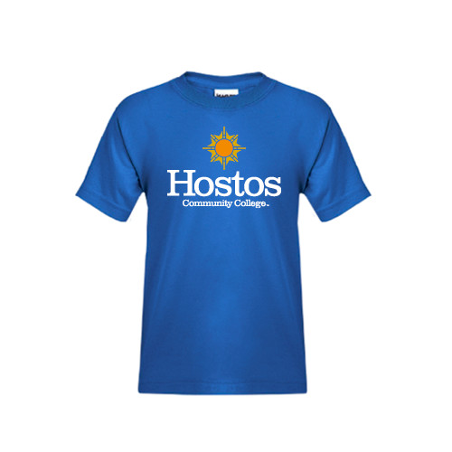 Community College Youth Royal T Shirt-Hostos Community College w/Sun